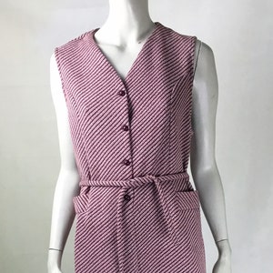 60s Vintage Dress | Original Vintage 1960s Burgundy Stripe Tunic Dress UK Size 14/16 Vintage Clothing, Vintage Dresses, Vintage Style