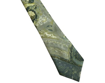 Cravates de créateurs | Cravate en soie verte vintage Christian Dior des années 1950, cravate vintage, vêtements pour hommes, cravate Dior, Christian Dior Tie