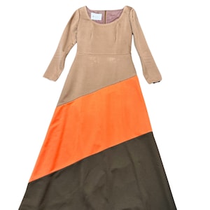 Vintage Kleid | 1960er Vintage Color Block Maxikleid Vintage Kleidung, Vintage Kleider, Vintage Stil