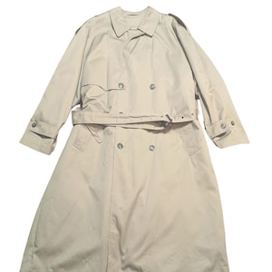 Mens Trench Coat | Mens Vintage Pierre Cardin Beige Trench Coat Size Large/XL, Vintage Clothing, Menswear, Vintage Trench Coat