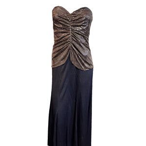 Vintage Kleid | 1970s Vintage John Marks Party Kleid Schwarz und Gold Party Kleid 38 Vintage Kleidung, Vintage Kleider, 70er Jahre Mode