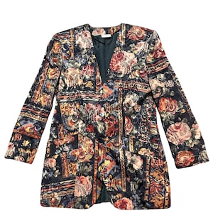 Vintage Jacket | 1990s Vintage Autumn Floral Jacket/Blazer Size 14 Vintage Clothing, Vintage Blazer, 90s Fashion
