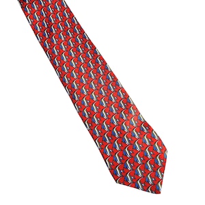 Vintage Gucci Tie | Gucci Vintage Red Angelfish Silk Tie, Vintage Tie, Menswear, Gucci Tie, Designer Tie, Unique Gifts