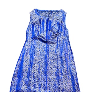 Vintage Clothing | 1960s Blue Gold Dress & Jacket Size 14/16, 60s Fashion, Retro Dress, Vintage Style Outfit | Fashion History