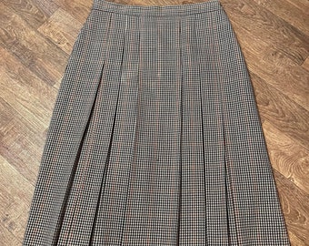 Vintage Skirt | 1980s Vintage Checked Midi Skirt Size 16 Vintage Clothing, Vintage Style