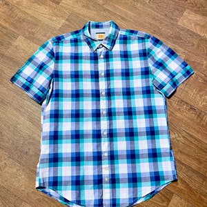 Designer Clothing | Mens Retro Boss Orange Checked Shirt Size Large Mens Fashion, vintage menswear, vintage Henri Lloyd shirt