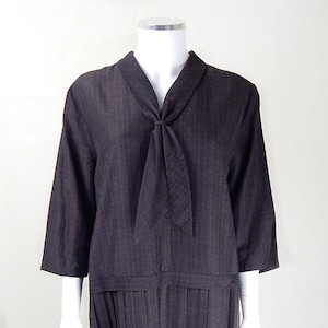 1930s Vintage Dress | Rare 1930s Vintage Brown Sailor Day Dress UK Size 16, Vintage Clothing, Vintage Dress, Eco Friendly, 1930s Dress