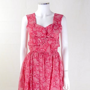 1950s Dress | Stunning Pink 1950&#39;s Vintage Floral Chiffon Prom Dress UK Size 10 Vintage Clothing, 1950s Dresses, Vintage Dress