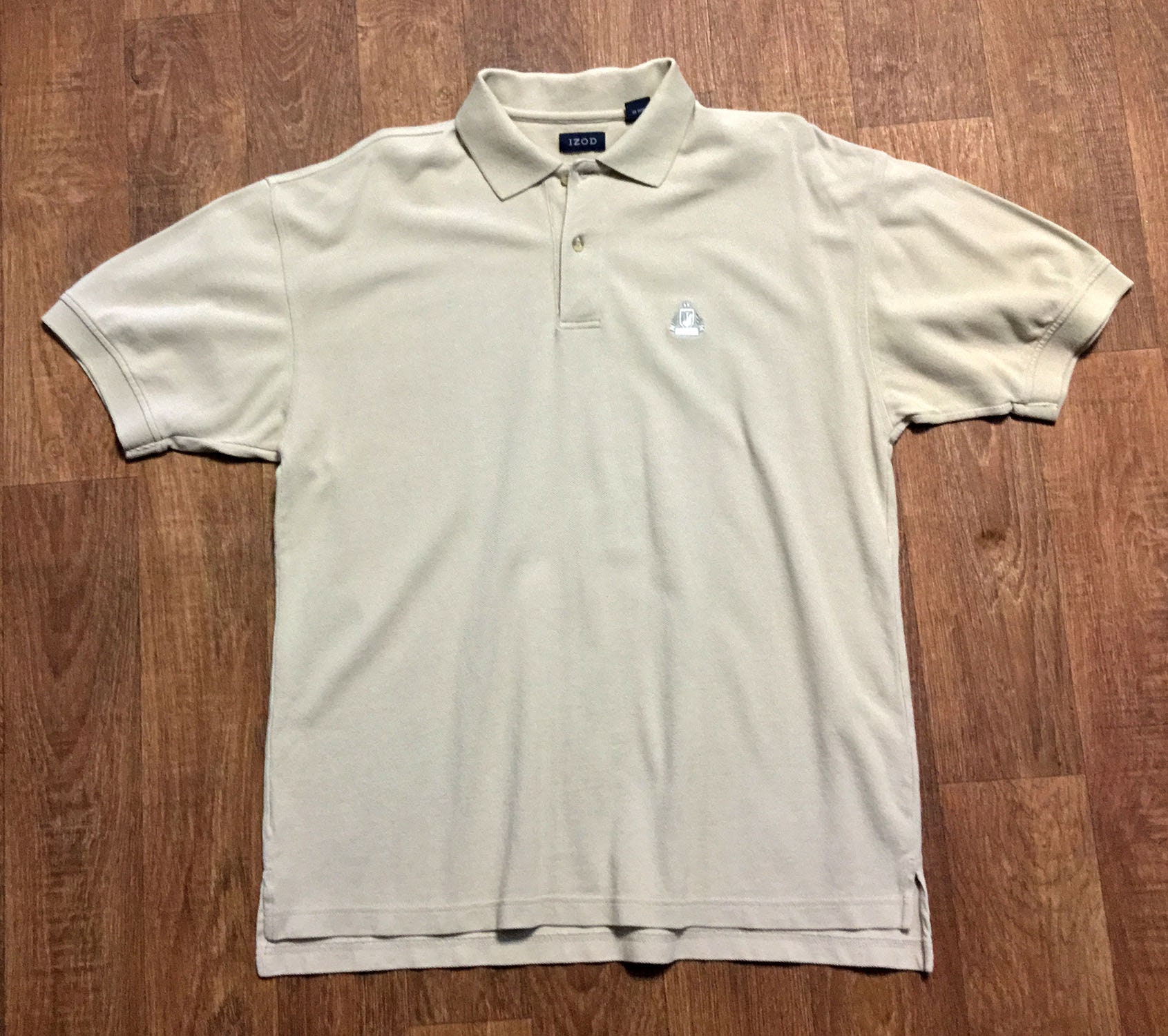 Image of Mens 1970S Vintage Beige Izod Polo Shirt Size Large, Polo, Vintage Polo Shirt, Menswear, Menswear