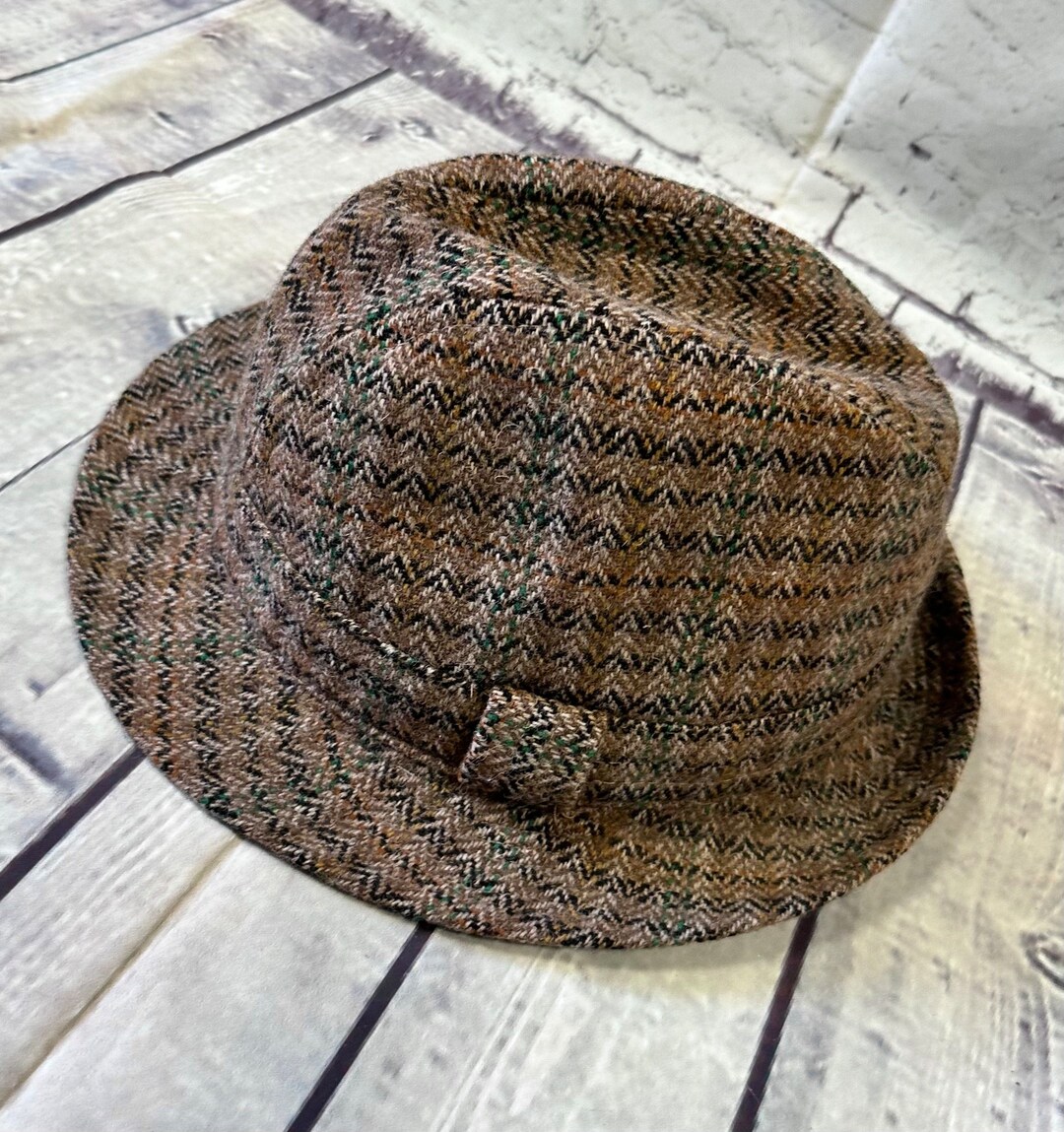 Vintage Trilby Mens Vintage Allander Brown Trilby Hat, Vintage Hat