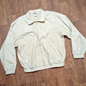 Vintage Jacket | Mens Vintage Cream Adidas Jacket Size Large | Vintage Adidas Jacket, Retro Style, Vintage Clothing