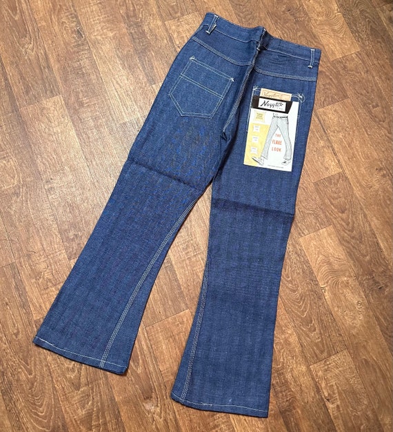 Flared Jeans Original 1970s Deadstock Vintage Blue Flare Jeans 28W 28L  Deadstock Jeans, Flare Look, 1970s Fashion 