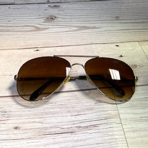 Vintage Pierre Cardin Aviators | Silver Metal Frame | Brown Gradient Lens | Designer Classic | Fashion History | FREE Delivery