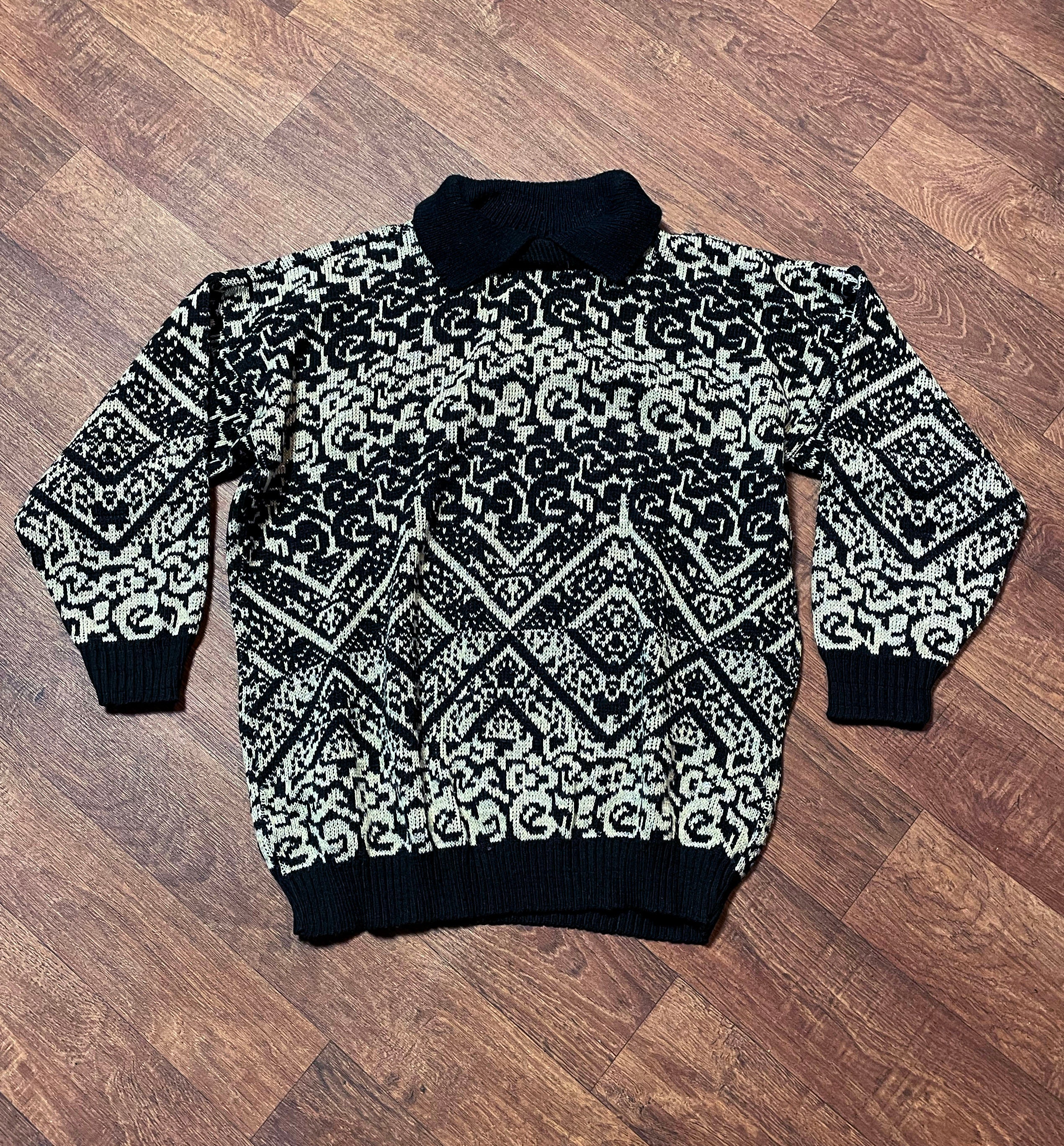Monochrome Sweater - Etsy