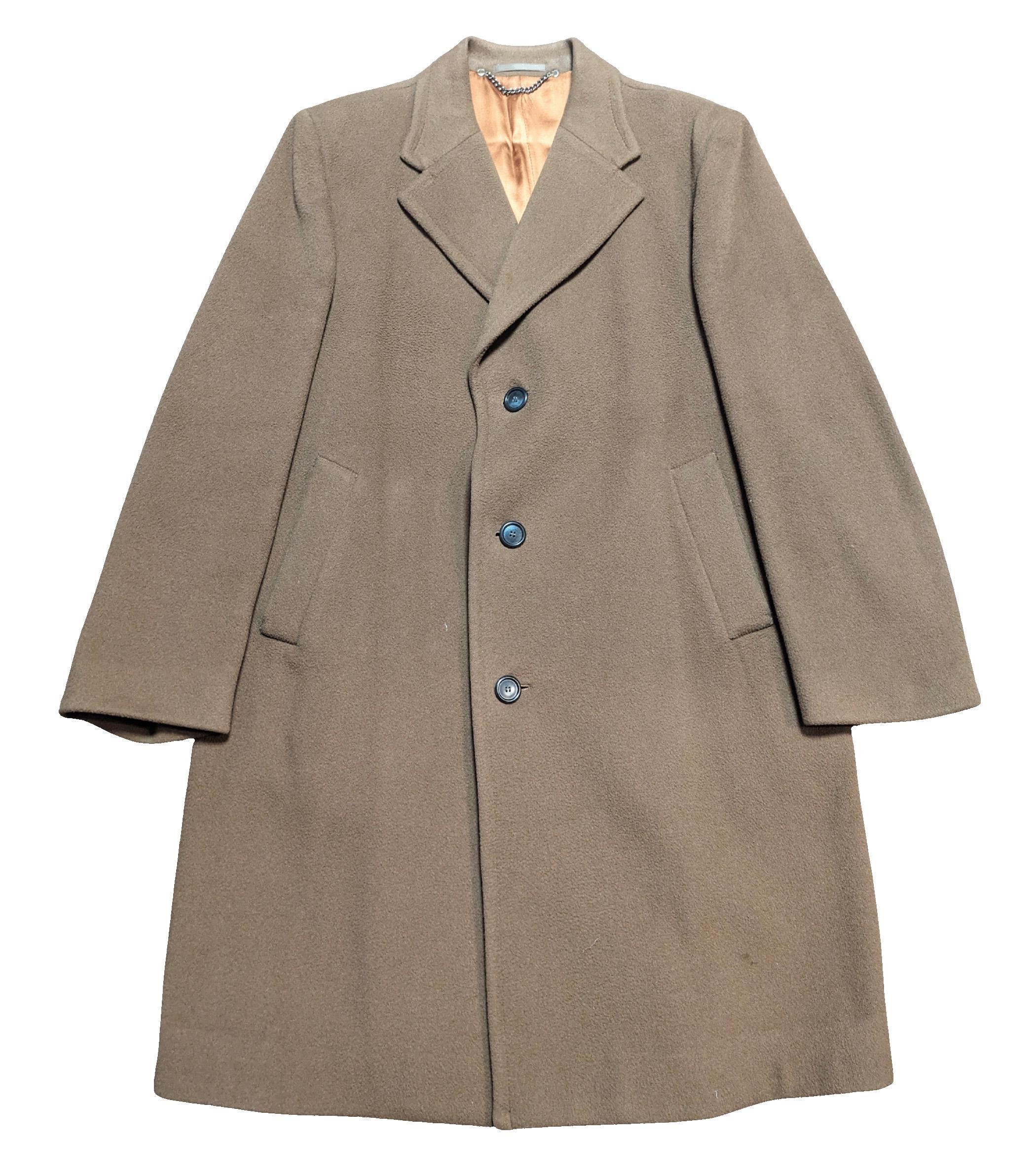 Menswear | Mens Vintage 1970s Brown Crombie Coat Size Medium, Vintage Clothing, Mens Clothing, Vintage Overcoat