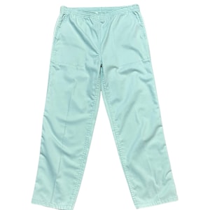 Vintage Trousers | 1980s Vintage Mint Green Track Pants Size 14/16 Retro Pants, Vintage Style, 1980s Trousers