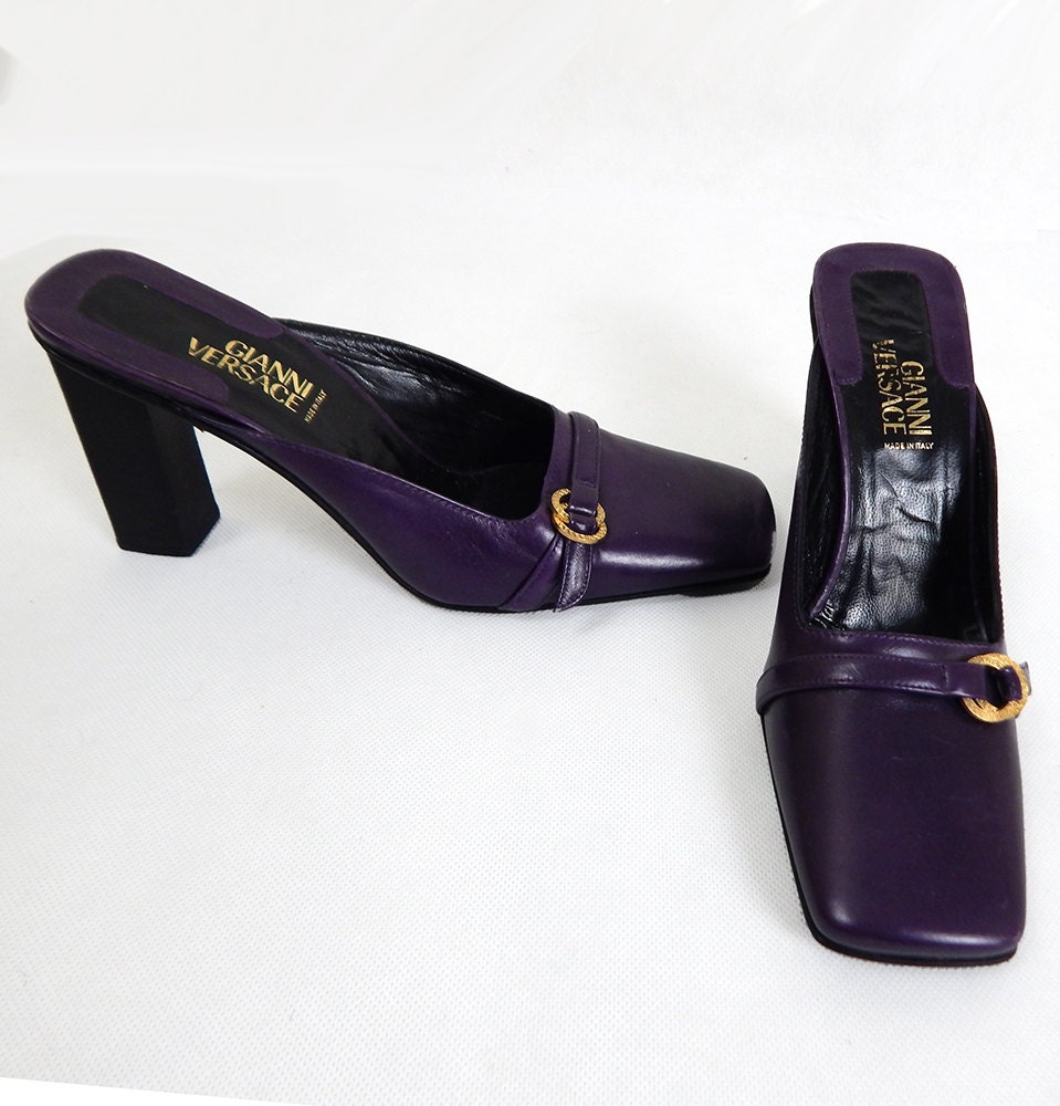 Versace clearance perspex mules