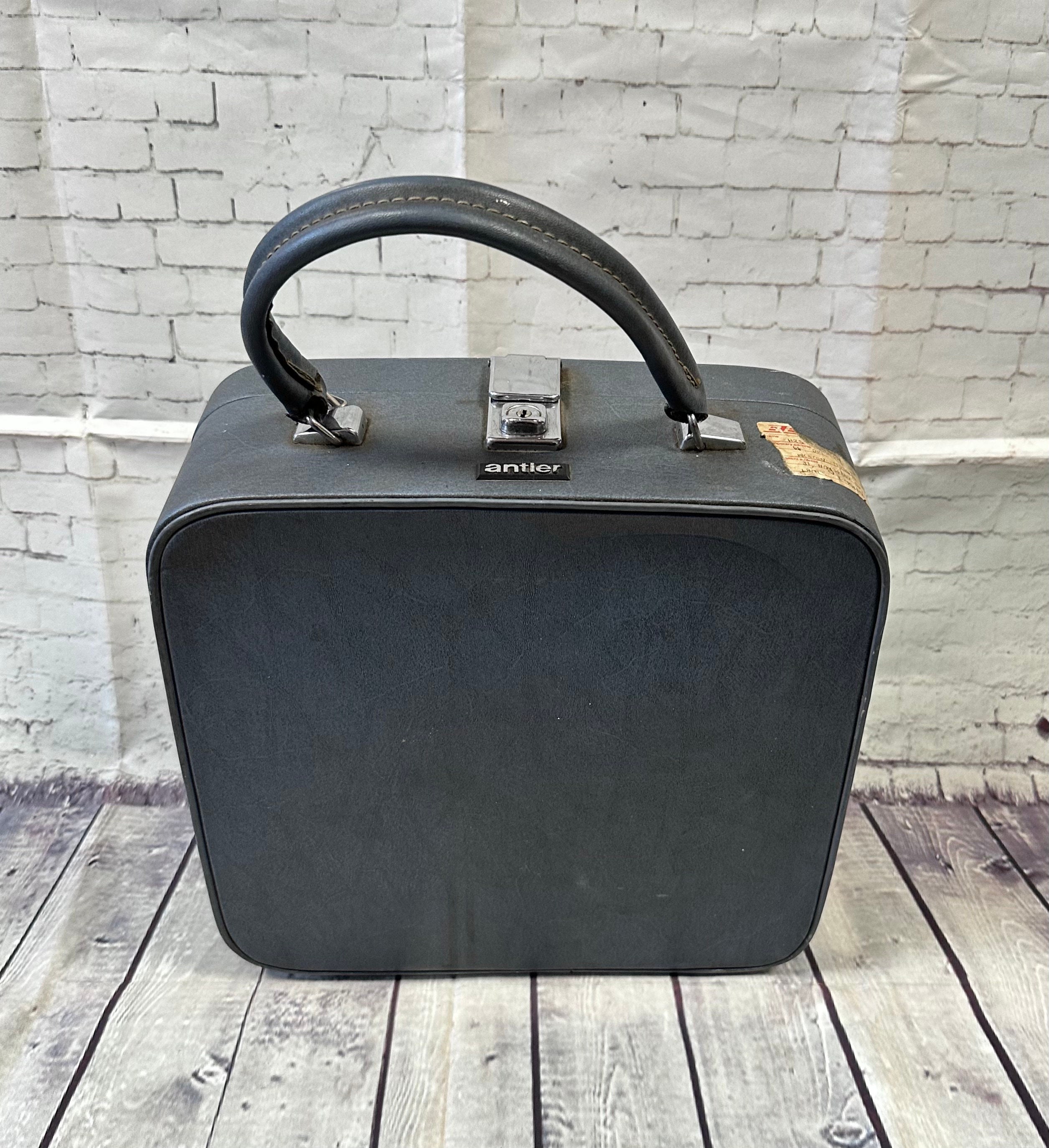 Vintage Suitcase 1960s Vintage Grey Antler Suitcase vanity Case