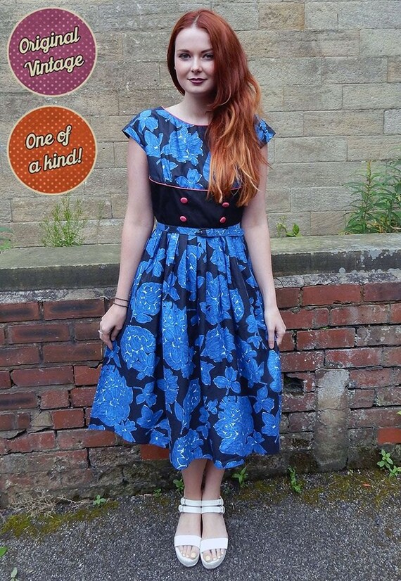 blue floral dress uk