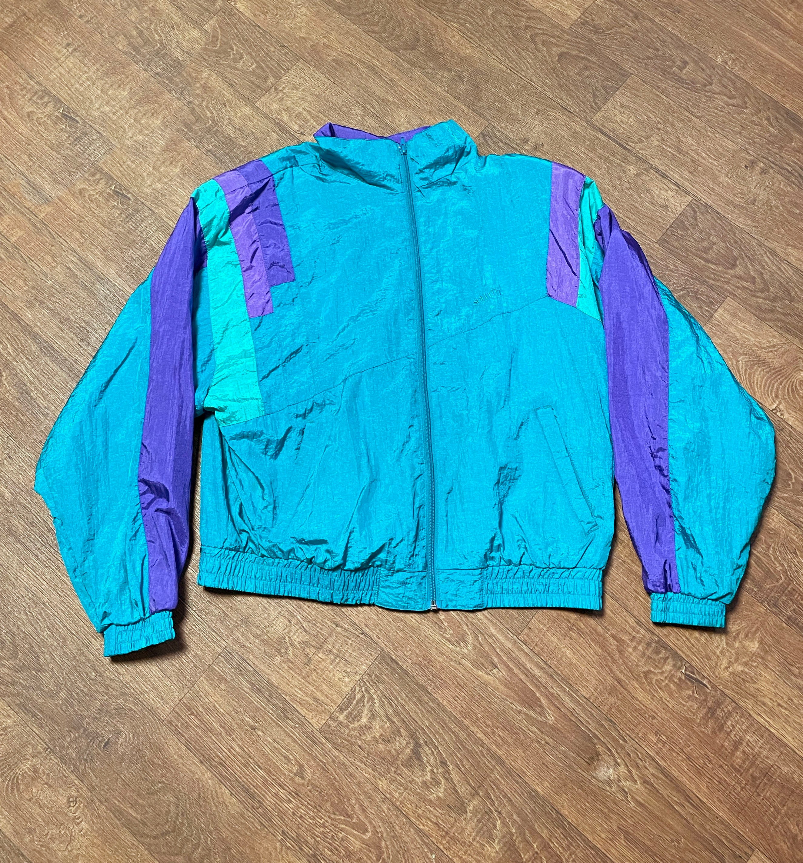 Purple and Green Windbreaker - Etsy UK