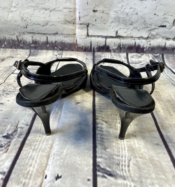 Vintage Heels | 1970s Vintage Barratts Black Strappy … - Gem