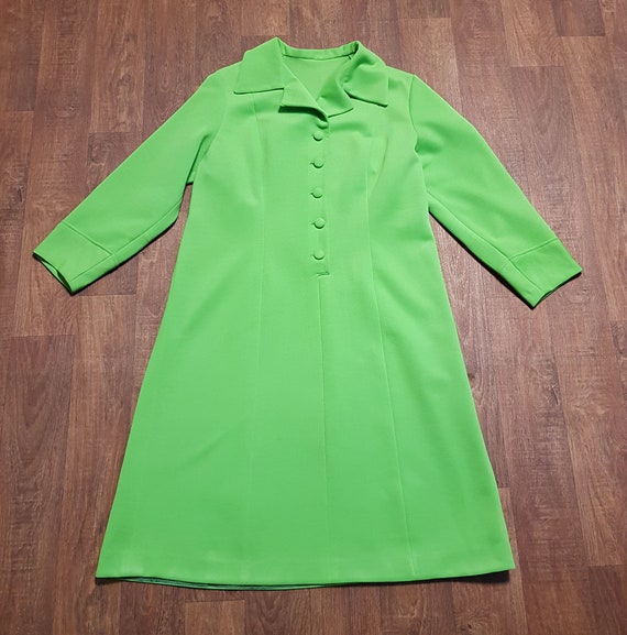 Vintage Dresses | 1960s Vintage Apple Green Mod Dr