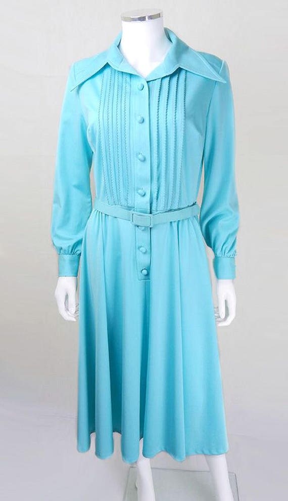 turquoise tea dress