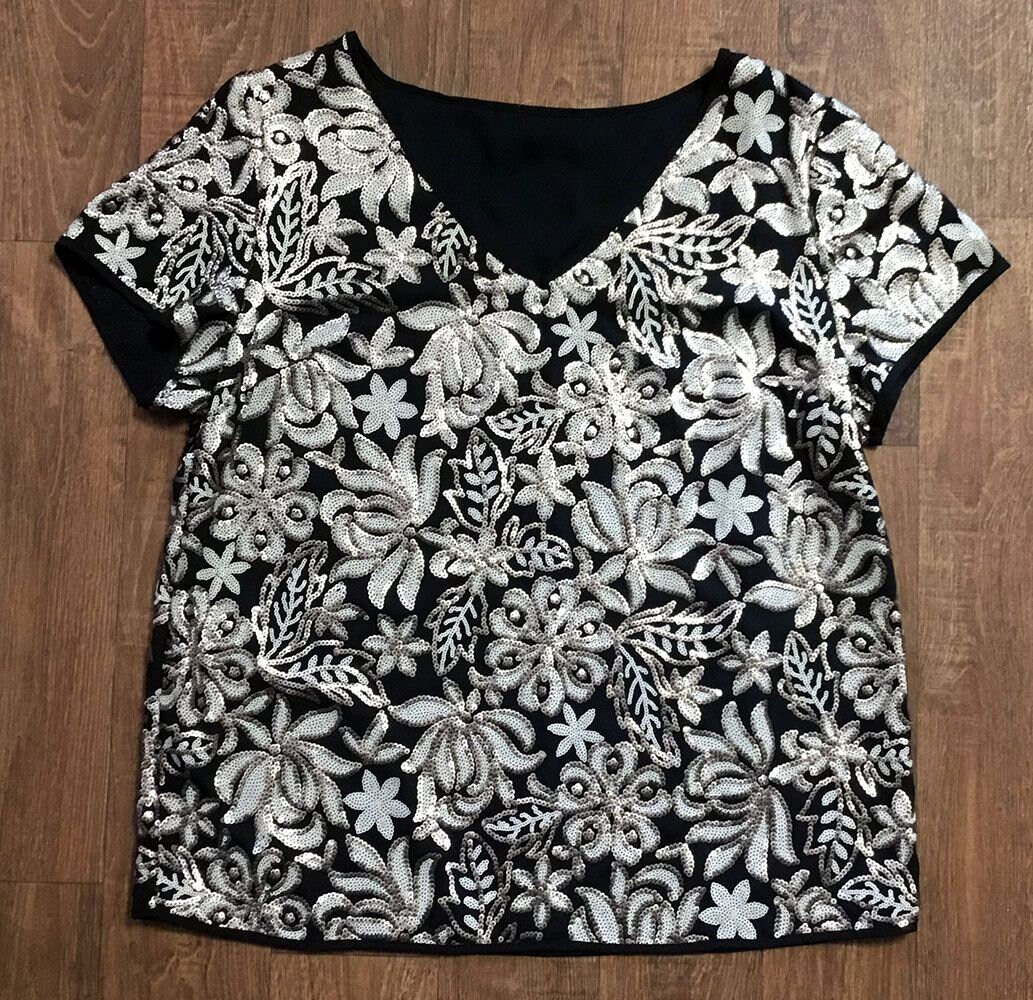 Image of S Vintage Sequin Top | S Style Uk Size /, Top, Clothing, Evening