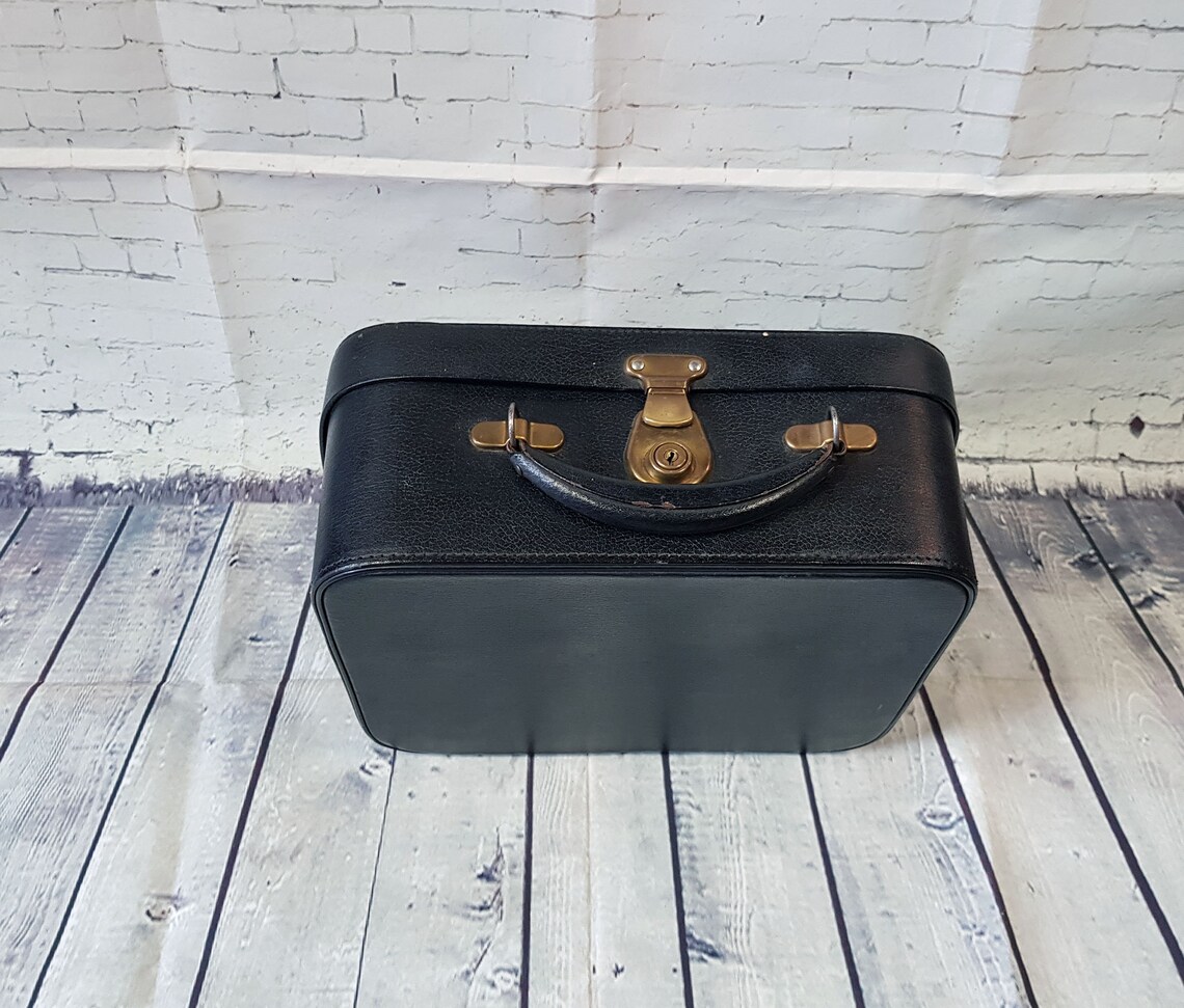 Vintage Vanity Case 1950s Vintage Black Pixie Vanity Case Etsy
