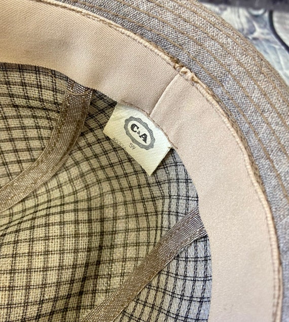 Mens Vintage Trilby Hat Mens Vintage Taupe/Cream Tr… Gem