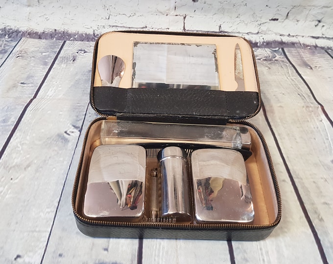 Mens Accessories | 1950s Vintage Mens 9pc Grooming Kit, Mens Gifts, Gifts for Him, Vintage Gift Ideas