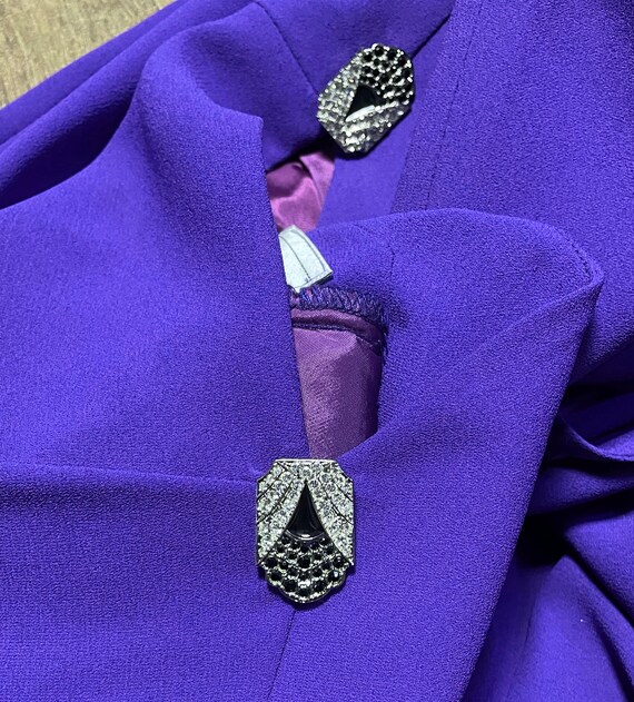 Vintage Dress | 1980s Vintage Frank Usher Purple … - image 6