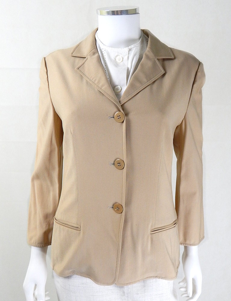 Image of Armani Vintage Jacket | Original Designer S Beige Blazer Uk Size  Clothing, Blazer, Eco Friendly