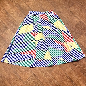 Vintage Skirt | Original 1950s Vintage Striped Swing Skirt Size 4/6, vintage skirts, striped skirt, 50s fashion, Boho, Eco Friendly