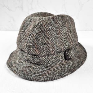 Harris Tweed Trilby | Greenwoods Vintage Hat | Herringbone Size 7 1/4 | Vintage Hat | Fashion History | British Heritage