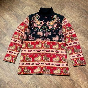 Vintage Clothing | Vintage Kenzo Jungle Paisley Jumper Size 12/14, Kenzo Jumper, Kenzo Sweater