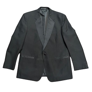 Vintage Dinner Jacket | Mens Vintage Black Tuxedo Dinner Jacket Size Large (44) | Vintage Tux | Mens Tuxedo | Menswear