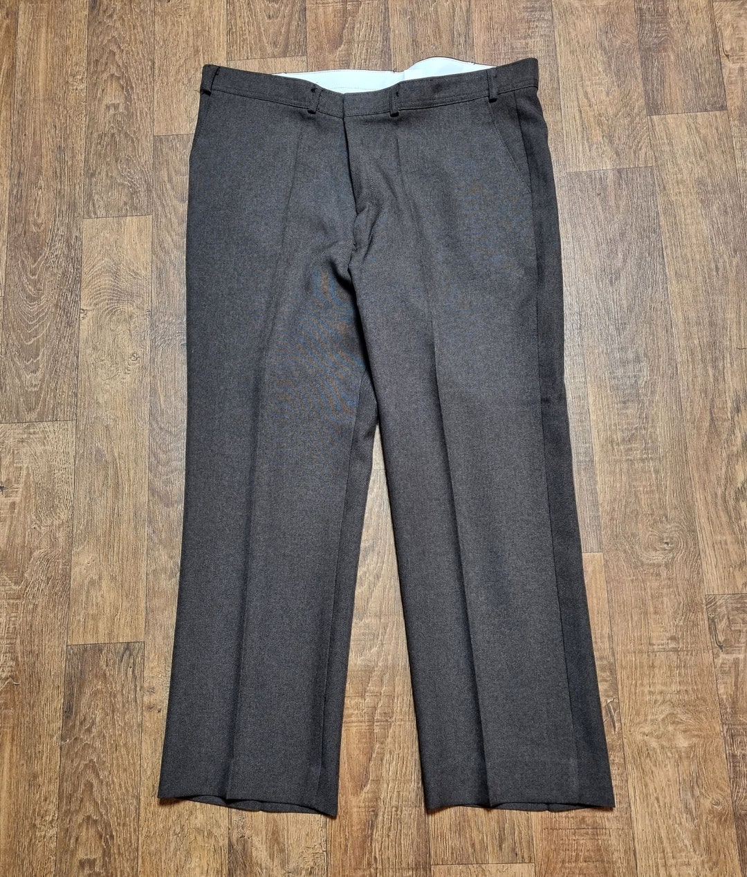 Vintage Trousers Mens 1970s Vintage Deadstock Brown Trousers 38W 27L ...