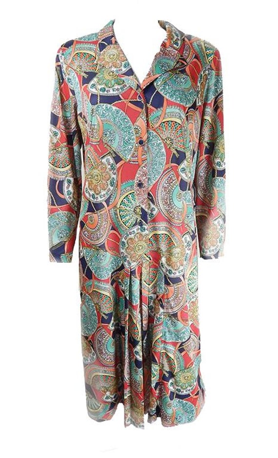 Plus Size Vintage Dress 1970s Vintage Bold Print Norman | Etsy
