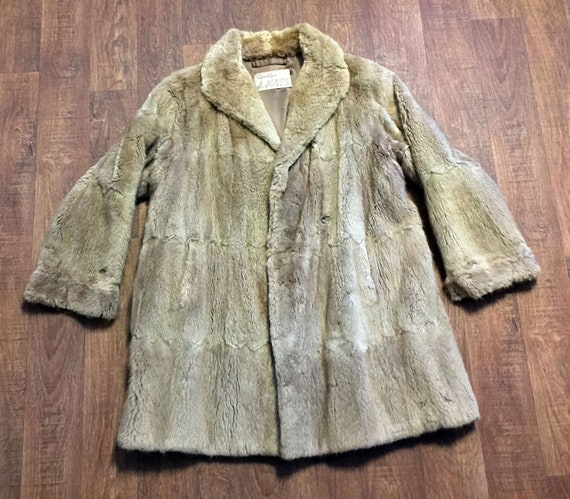 Vintage Beige Fur Coat Original Vintage 1960s Golden Beige | Etsy