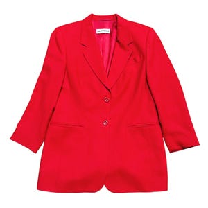 Vintage Designer Blazer | 1980s Gerry Weber Red | Work to Weekend UK 12 | Vintage Clothing | Fashion History
