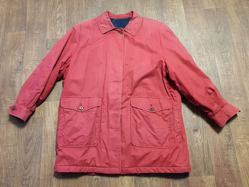 Burberry Vintage Coat 1980s Vintage Burberrys Red Padded - Etsy