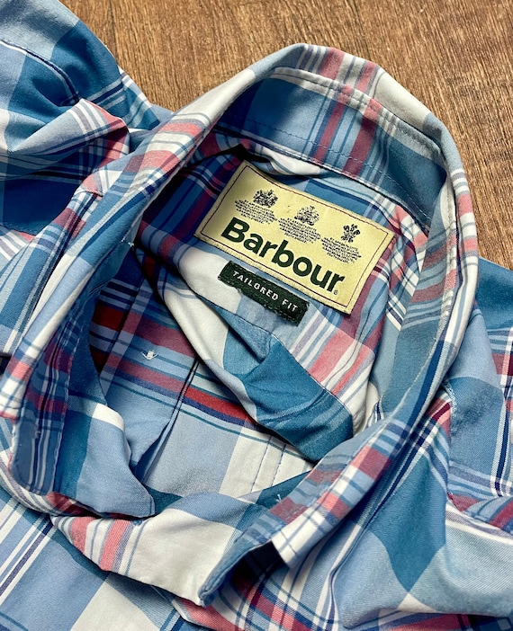 Vintage Barbour Shirt | Men's Retro Barbour Check… - image 4