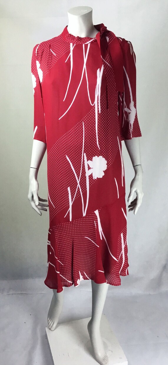 gina bacconi polka dot dress