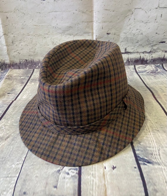 Vintage Porkpie Hat Mens Vintage Brown 
