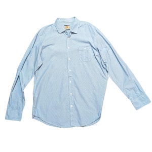 Designer Clothing | Mens Vintage Hugo Boss Blue Pinstripe Shirt Size Extra Large, Hugo Boss Shirt, Mens Clothing, Retro Shirt