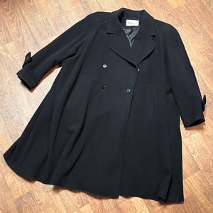 Vintage Karl Lagerfeld Coat | 1980s Vintage Karl Lagerfeld Black Wool Swing Coat Freesize Fashion History, Unique, Designer