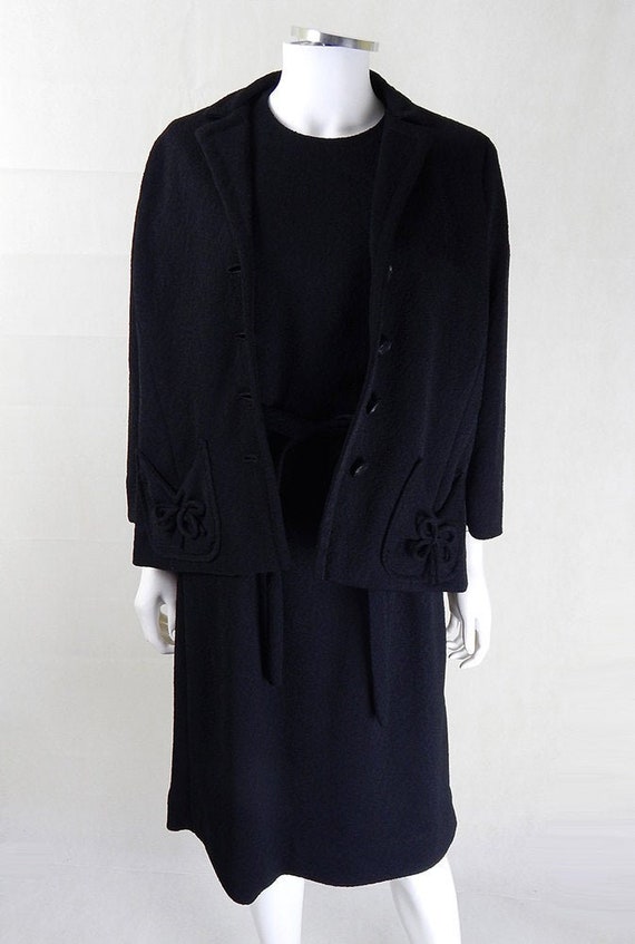 40s Vintage Dress | Original Vintage 1940s Black D