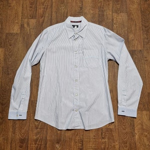 Mens Clothing | Mens Vintage Armani Jeans Striped Shirt Size Medium, Armani Shirt, Menswear, Vintage Clothing