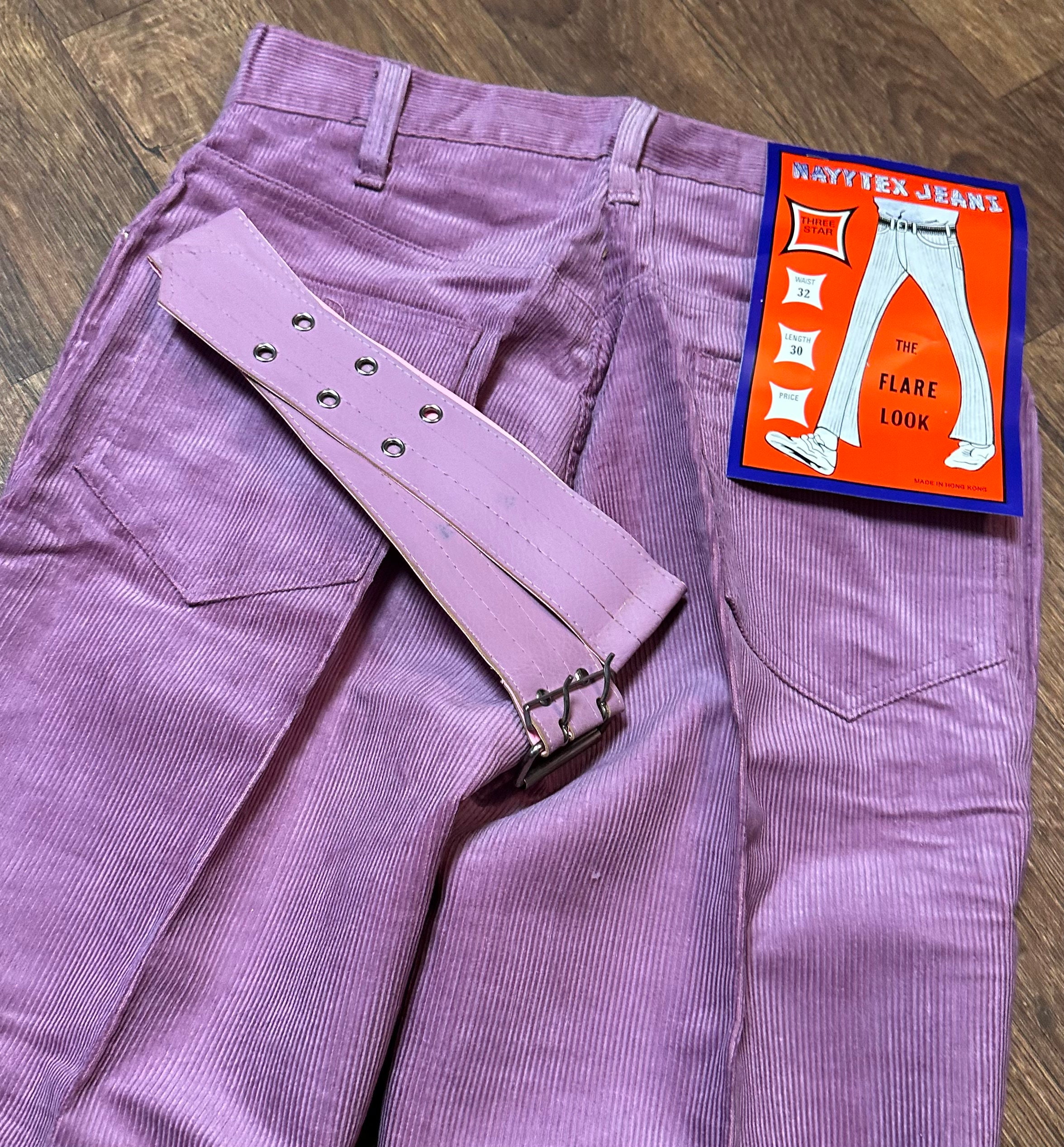 Flared Jeans Original 1970s Deadstock Vintage Cord Flare Jeans Purple flared-jeans-original-1970s-deadstock-vintage-cord-flare-jeans-purple